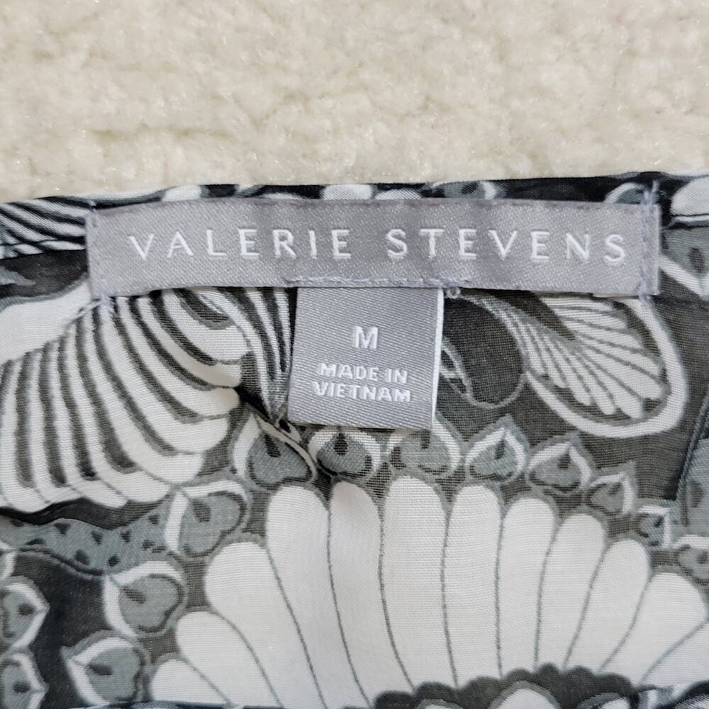 Valerie Stevens M Button Front 3/4 Raglan Sleeve Scoop Neck Lace Blouse Top - Picture 14 of 16